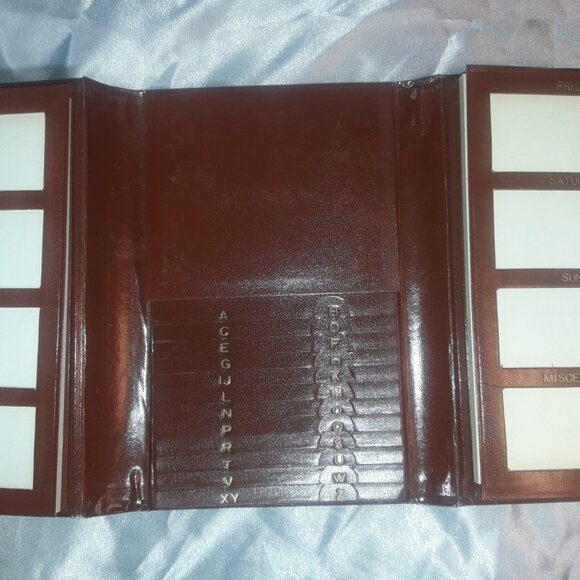 Vintage Leather Daily Planner Organizer Diary Address Book Embossed Lion 50s - Picture 2 of 12